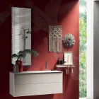Composizione Bagno con Specchio Girevole 180°, Base e Lavabo Made in Italy - Kilos Viadurini