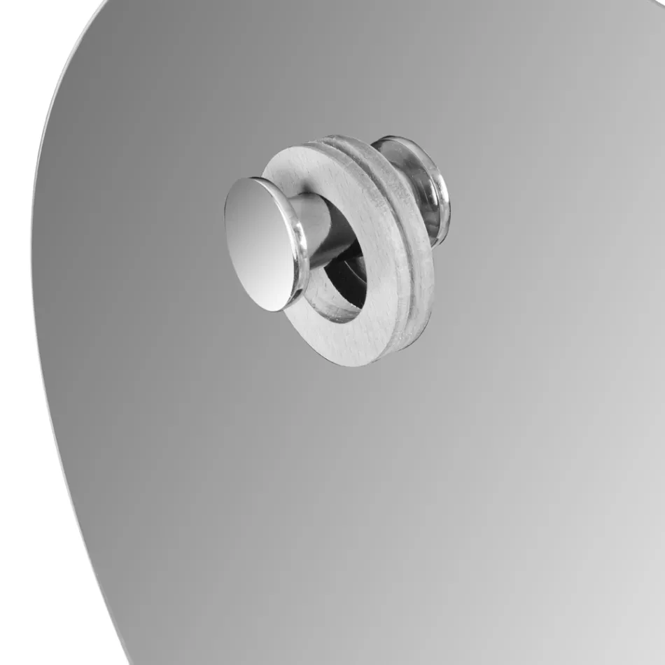 Composizione Bagno Design Grigio Completo di Accessori Smaltati - Georges Viadurini