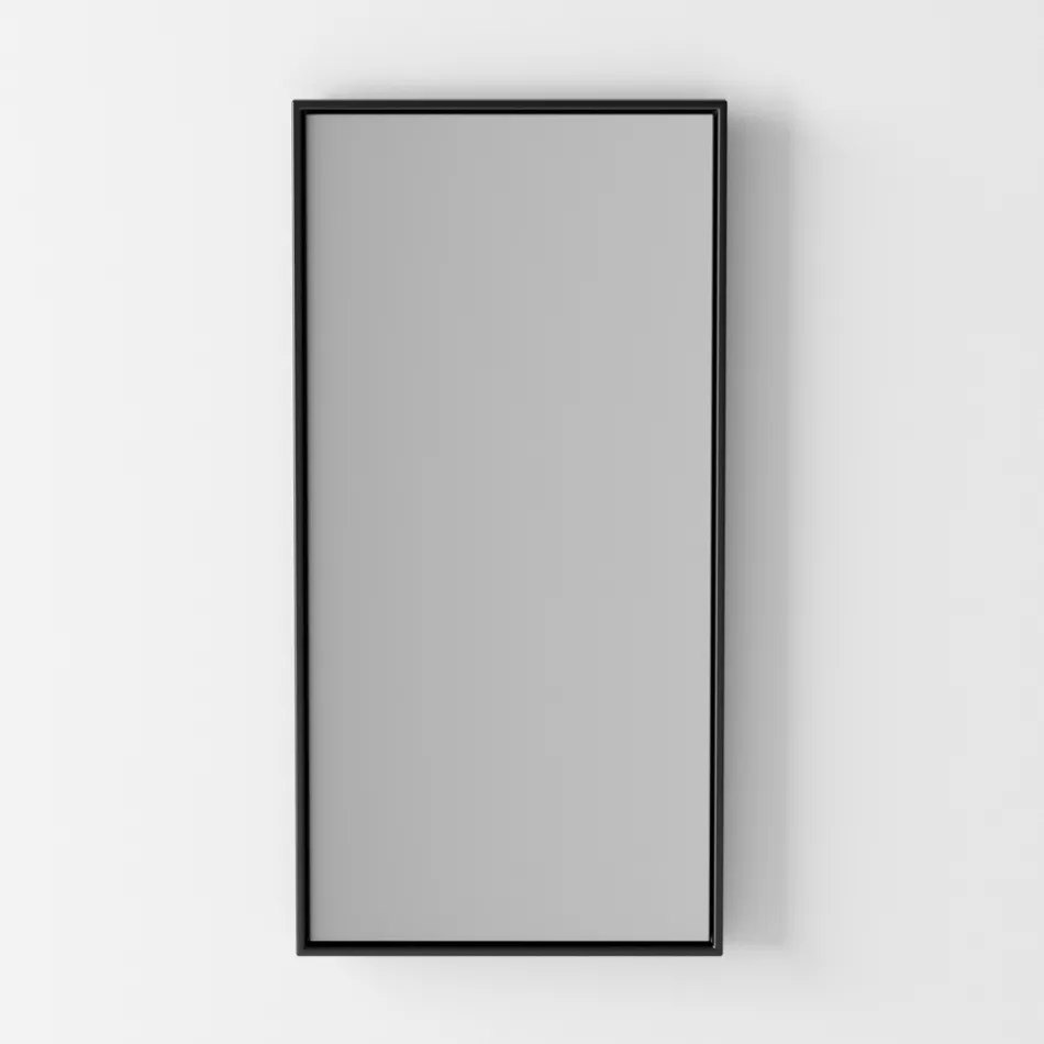 Composizione Bagno Lavabo Ceramica e Base Acciaio Made in Italy - Quadro Viadurini