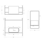 Composizione Bagno Lavabo in Ceramica e Specchio Made in Italy - Chantal Viadurini