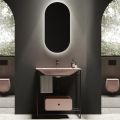 Composizione Bagno Lavabo in Ceramica e Specchio Made in Italy - Chantal