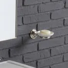Composizione bagno lavabo su colonna in ceramica bianca Ania Viadurini