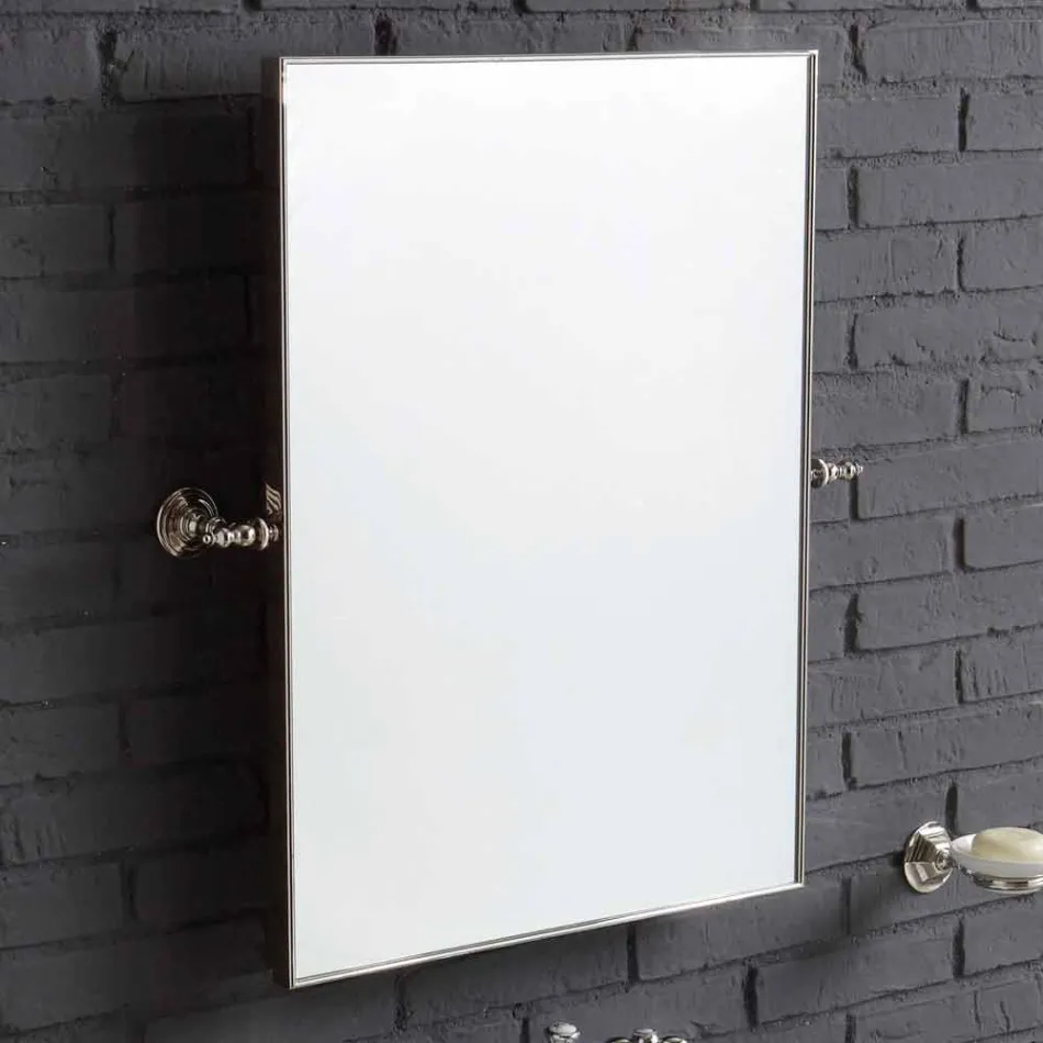 Composizione bagno lavabo su colonna in ceramica bianca Ania Viadurini