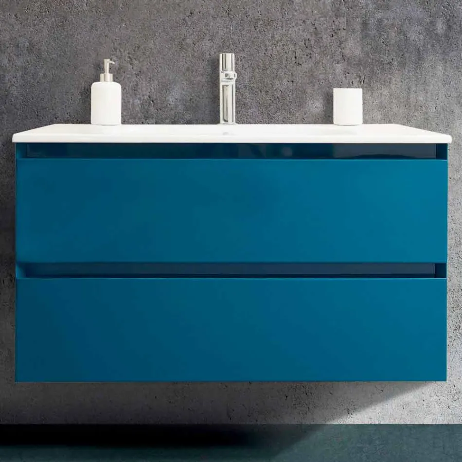 Composizione Bagno Sospesa in Mdf Laccato Made in Italy – Becky Viadurini