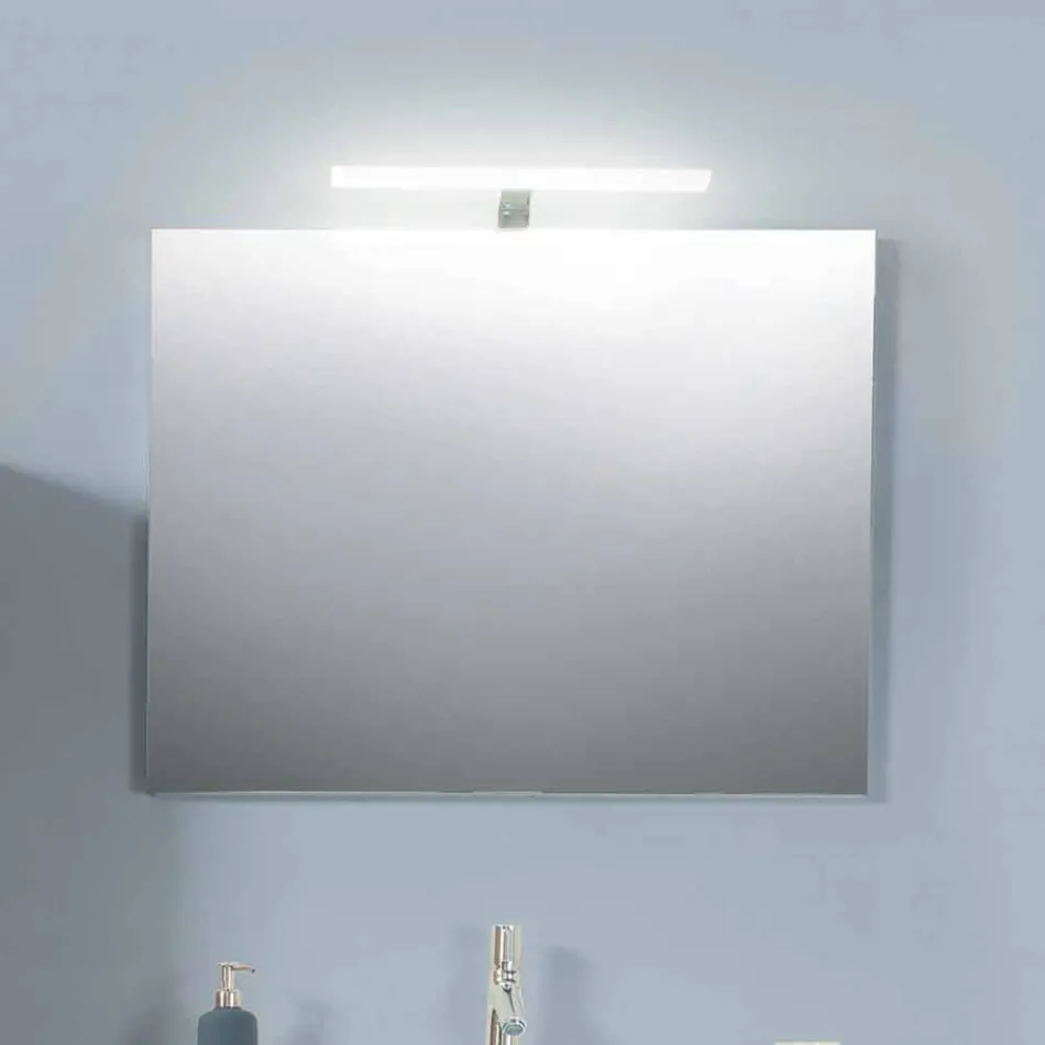 Composizione Bagno Sospesa in Melaminico Olmo Chiaro – Becky Viadurini