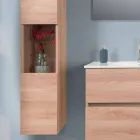 Composizione Bagno Sospesa in Melaminico Olmo Chiaro – Becky Viadurini