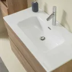 Composizione Bagno Sospesa in Melaminico Olmo Chiaro – Becky Viadurini