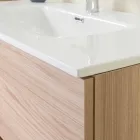Composizione Bagno Sospesa in Melaminico Olmo Chiaro – Becky Viadurini