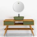 Composizione Bagno Inclusa di Accessori e Mobile a Terra in Teak - Georges