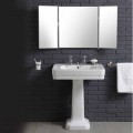 Composizione con lavabo in ceramica su colonna stile vintage anni 900 Line