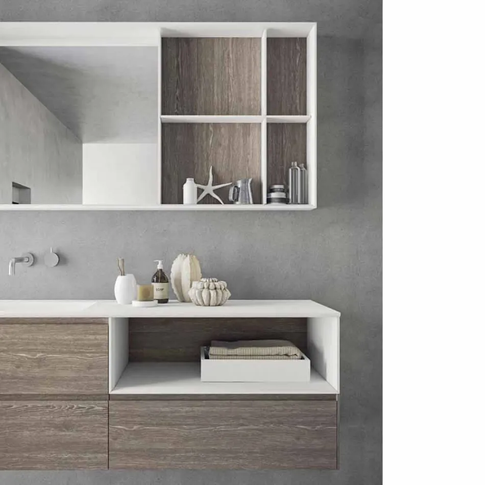 Composizione d’Arredo Bagno, Design Moderno e Sospeso Made in Italy - Callisi8 Viadurini