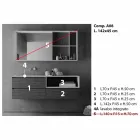 Composizione d’Arredo Bagno, Design Moderno e Sospeso Made in Italy - Callisi8 Viadurini
