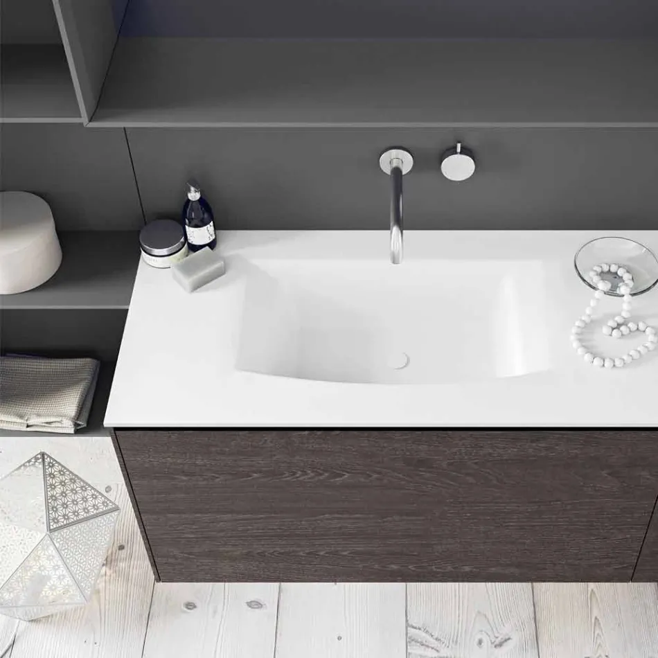 Composizione d’Arredo Bagno Sospesa e Moderna, Mobili di Design - Callisi12 Viadurini