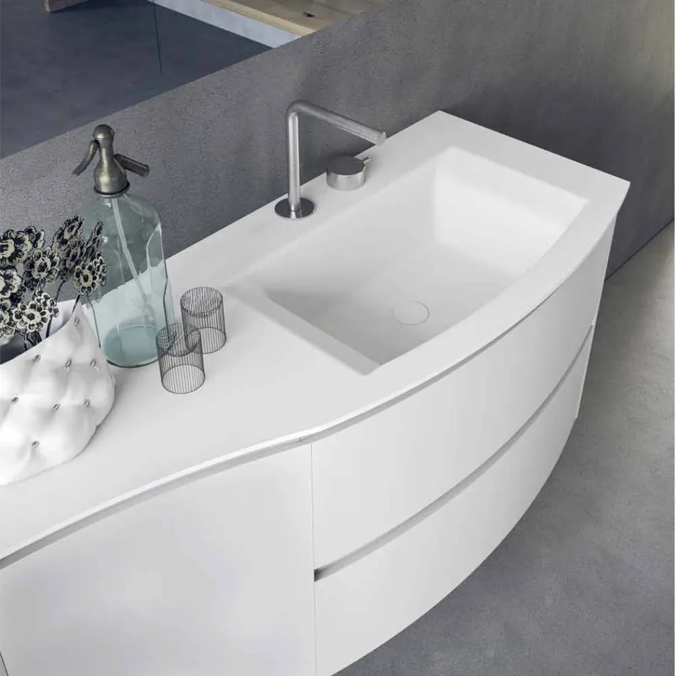 Composizione da Bagno Moderna e Sospesa di Design Made in Italy - Callisi7 Viadurini