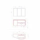 Composizione da Bagno Moderna e Sospesa di Design Made in Italy - Callisi7 Viadurini