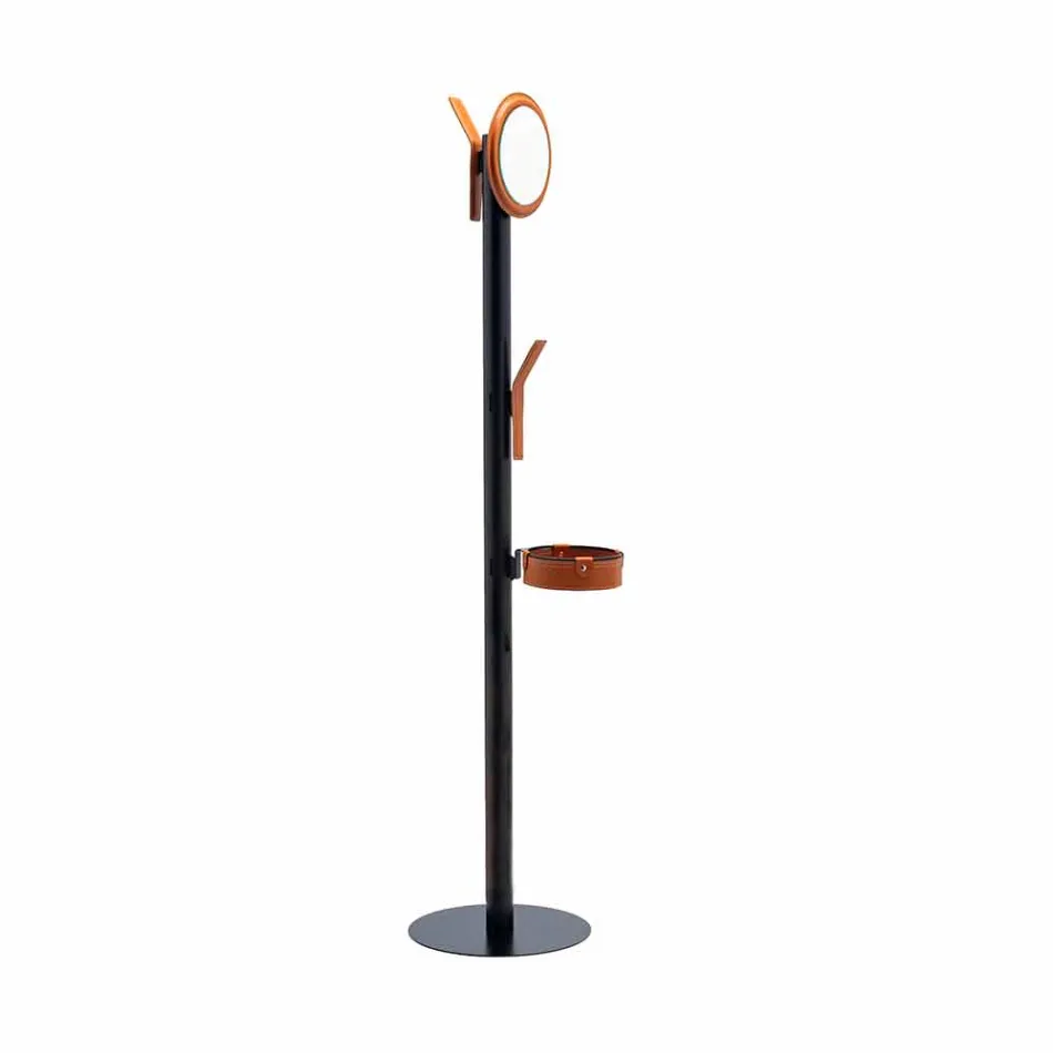 Composizione da Ufficio di Moderno Design in Cuoio Made in Italy – Andrea Viadurini