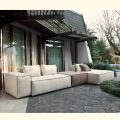 Composizione di 1 Pouf con Schienale, 1 Pouf e 1 Penisola - Bizzarro