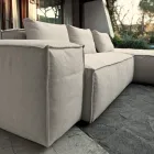 Composizione di 1 Pouf con Schienale, 1 Pouf e 1 Penisola - Bizzarro Viadurini