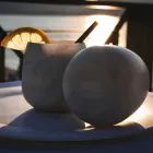 Composizione di 2 Bicchieri in Marmo Bianco di Carrara Made in Italy - Dolla Viadurini