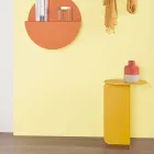 Composizione di 2 Tavolini da Salotto Moderni in Acciaio Made in Italy - Pioppo Viadurini