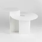 Composizione di 2 Tavolini da Salotto Moderni in Acciaio Made in Italy - Pioppo Viadurini
