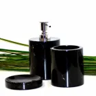 Composizione di 3 Accessori Bagno in Marmo Lucido Made in Italy - Trevio Viadurini
