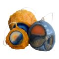 Composizione di 3 Candele Colorate in Cera, Pezzi Unici, Made in Italy - Dela