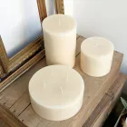 Composizione di 3 Candele Rotonde Moderne in Cera Made in Italy - Candie Viadurini