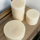 Composizione di 3 Candele Rotonde Moderne in Cera Made in Italy - Candie Viadurini