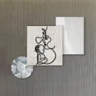 Composizione di 3 Pannelli con Stilizzazione dell'Amore Made in Italy - Keina Viadurini