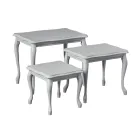 Composizione di 3 Tavolini di Diverse Misure Made in Italy - Mummu Viadurini