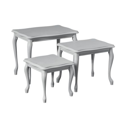 Composizione di 3 Tavolini di Diverse Misure Made in Italy - Mummu Viadurini