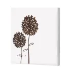 Composizione di 4 Pannelli con Ortensie, Allium e Thypha  Made in Italy - Calcolo Viadurini