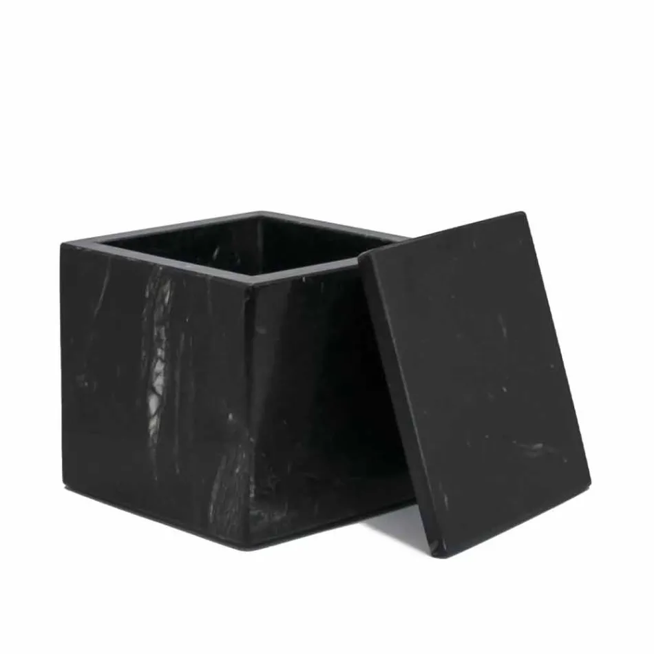 Composizione di Accessori da Bagno in Marmo Made in Italy, 4 Pezzi - Deano Viadurini