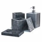 Composizione di Accessori da Bagno in Marmo Made in Italy, 4 Pezzi - Deano Viadurini