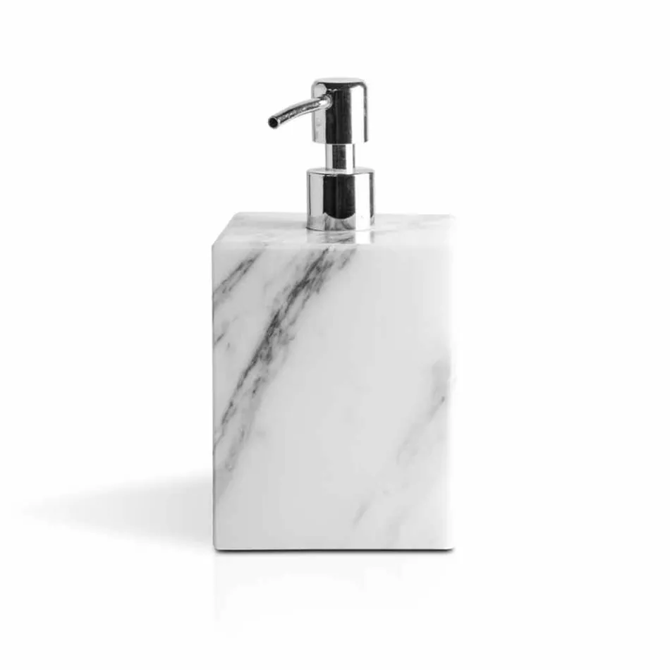 Composizione di Accessori da Bagno in Marmo Made in Italy, 4 Pezzi - Deano Viadurini