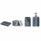 Composizione di Accessori da Bagno in Marmo Made in Italy, 4 Pezzi - Deano Viadurini