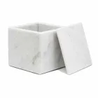Composizione di Accessori da Bagno in Marmo Made in Italy, 4 Pezzi - Deano Viadurini