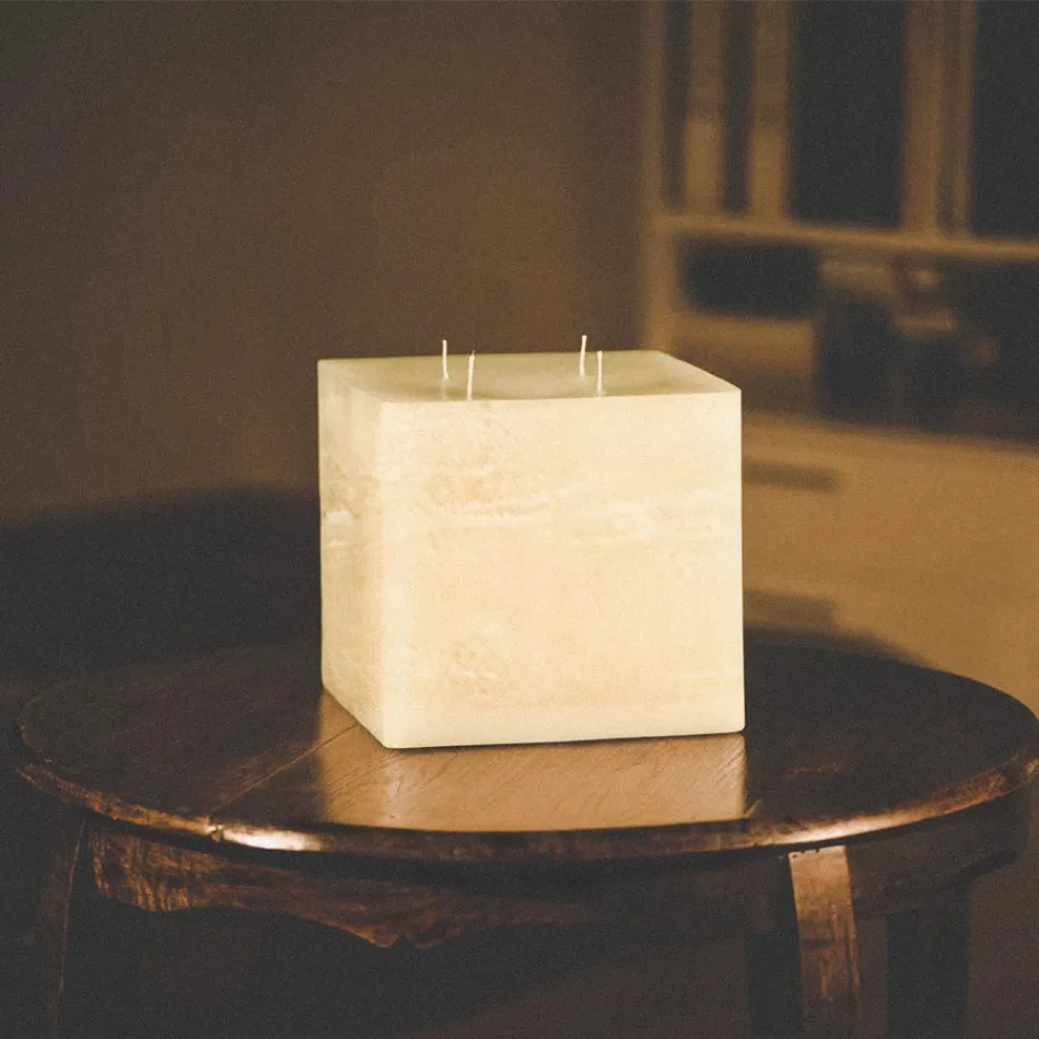 Composizione di Candele Quadrate in Cera Made in Italy, 3 Pezzi - Mondelle Viadurini