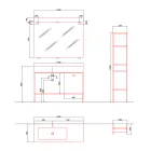 Composizione di Mobili Artigianali per Bagno di Design Moderno a Terra - Farart3 Viadurini