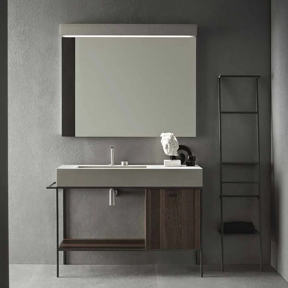 Composizione di Mobili Artigianali per Bagno di Design Moderno a Terra - Farart3 Viadurini