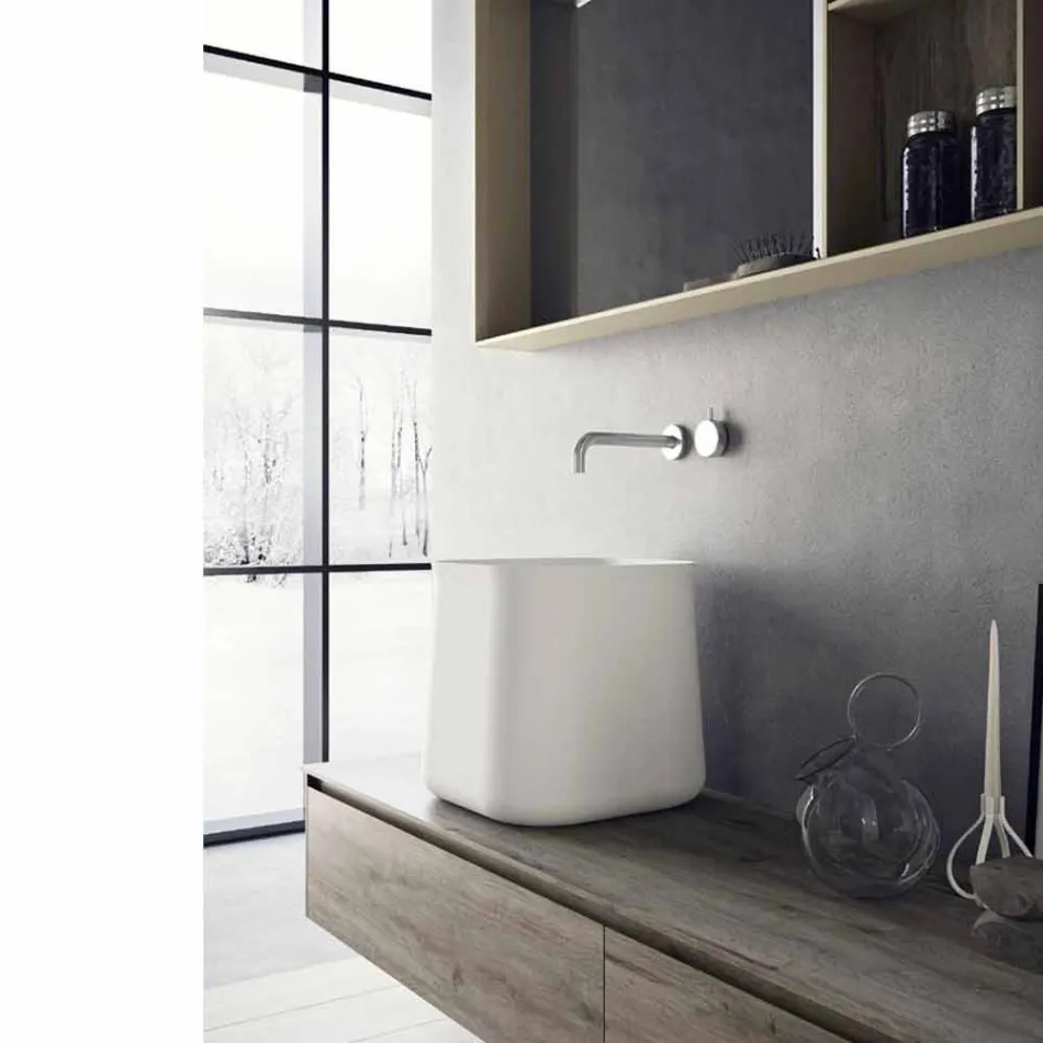 Composizione di Mobili Moderni da Bagno, Design Sospeso Made in Italy - Callisi6 Viadurini