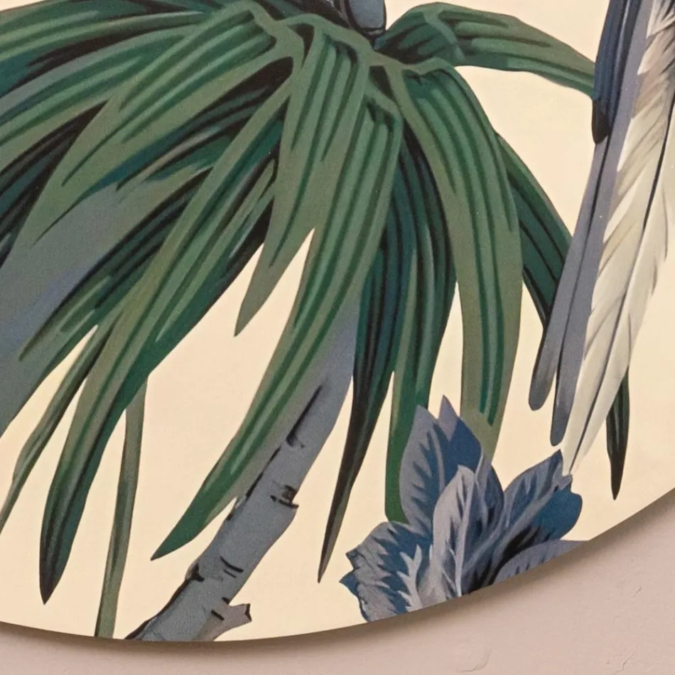 Composizione di Quadri in Legno con Stampa Tropicale Made in Italy - Giamaica Viadurini