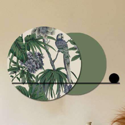 Composizione di Quadri in Legno con Stampa Tropicale Made in Italy - Giamaica Viadurini