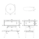 Composizione Mobile Bagno Bianco con Specchio e Accessori Inclusi - Carolie  Viadurini