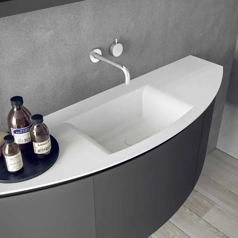 Composizione Mobili d’Arredo per il Bagno Sospesi dal Design Moderno - Callisi3 Viadurini