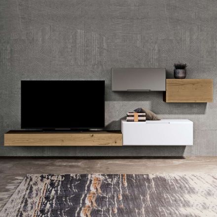 Composizione Mobili e Porta TV Soggiorno in Mdf Made in Italy - Hedda Viadurini
