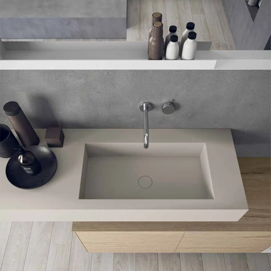 Composizione Mobili Moderni e Sospesi da Bagno, Design Made in Italy - Callisi1 Viadurini