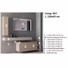 Composizione Mobili Moderni e Sospesi da Bagno, Design Made in Italy - Callisi1 Viadurini