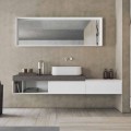 Composizione Moderna e Sospesa di Mobili per il Bagno di Design - Callisi2